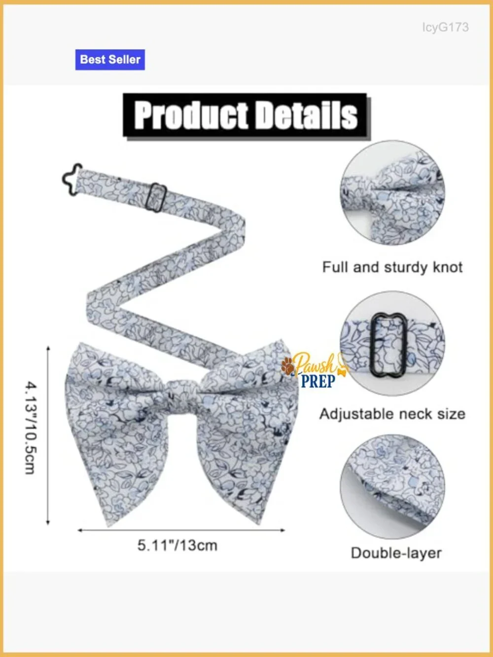 Oversized Pre-Tied Cotton Bow Tie Floral Pattern Wedding Party Casual